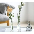 thumbnail image 5 of Sturdy Base Transparent Cylinder Glass Vase, Elegant Slim Vase For Floral Arrangement Or Wedding Centerpiece (Simple Size Design), 5 of 5