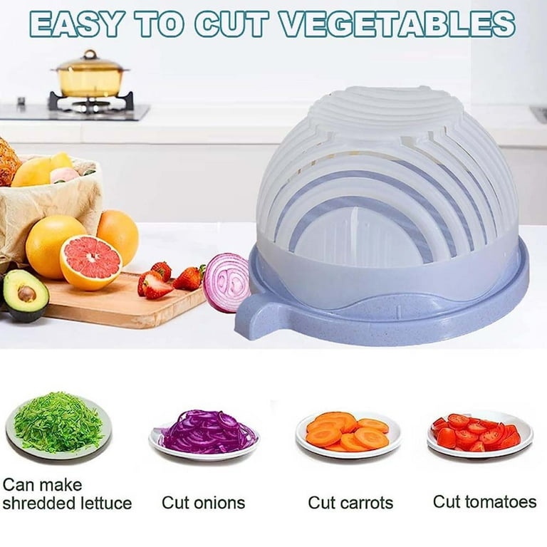 Snap Salad Cutter Bowl, Salad Chopper Bowl and Cutter, Multi-Functional  Fast Salad Cutter Bowl, Salad Cutter Bowl with Lid Fast Vegetable Cut Set  (Purple) 