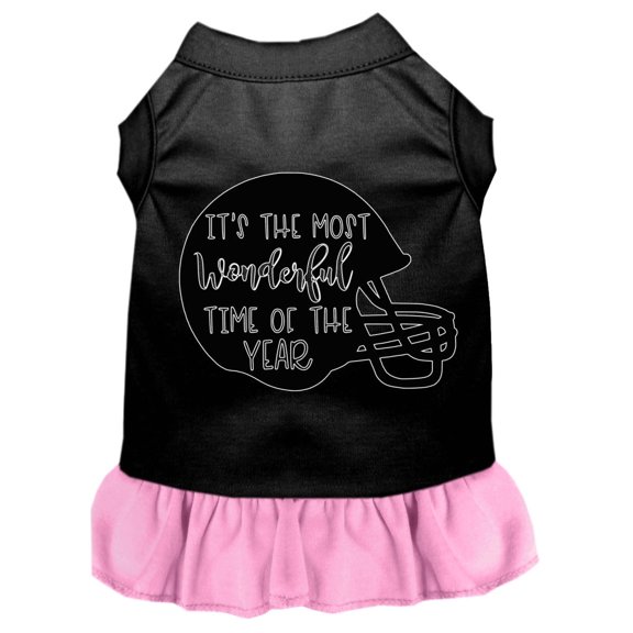 Pet Dog  Cat Dress Screen Printed, "Most Wonderful Time of the Year (Football)"