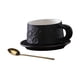 thumbnail image 5 of Taza de cerámica para café, leche, con asa suave para café con leche, té, leche, zumo y té. Negro, 5 of 9