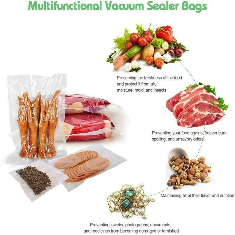 SurpOxyLoc 4mil100 Quart Size 8x12inch Vacuum Freezer Sealer Bags for Food ,bpa Free, Heavy Duty Commercial Grade,Sous Vide Vaccume Safe,Universal
