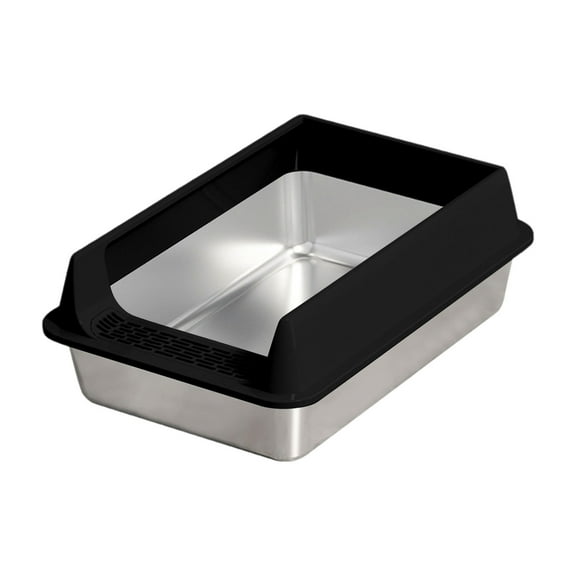 Cat Litter Tray Stainless Steel Cat Litter Tray With Cat Litter Tray Easy To Clean Non Stick Toilet For Dormitory Indoor Car Living Room Dog Accessories Accessories For Dogs Breeder Accessories Dog
