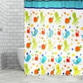 thumbnail image 3 of Cortina de ducha, cortina de baño impermeable, ganchos para colgar, cortina de baño, diseño revolucionario, 3 of 8