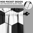 thumbnail image 5 of Kitchen Curtains 36 Inch Short - 3 Panel Set, Rod Pocket Window Curtain, 100% Polyester for Farmhouse, Cafe, Kitchen, Living Room, Bedroom, Sports-Themed Design, Easy Wash, 5 of 6