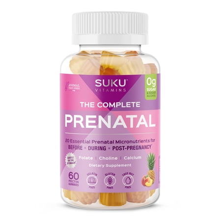 (Pack of 4) SUKU Vitamins Prenatal Multivitamin Gum 60 Pieces