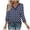 Blue, variant on 3/4 Sleeve T-Shirts for Women Polka Dots Printed Casual V Neck Tee T-shirts Fall Spring Going Out Tops Loose Fit (S, Blue)