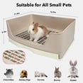 thumbnail image 3 of RUBYHOME Caja de arena extragrande para conejos 43 x 30 x 16 cm, 3 of 8