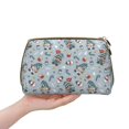thumbnail image 4 of Naloa Winter Gnome And Snowman Leather Makeup Bag for Purse Travel, Portable Small Cosmetic Organizer for Women and Girls, Make up Bag with Zipper, 4 of 8