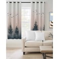 thumbnail image 2 of Rustic Foggy Forest Blackout Curtains 54 Inches Long for Bedroom, Watercolor Trees Birds Landscape Thermal Insulated Room Darkening Black Out Window Curtain Panels Grommet Drapes for Living Room, 2 of 8
