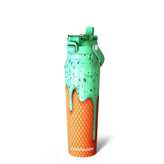Frost Buddy 32oz Insulated Water Bottle with Straw & Chug Lid | Leak-Proof Stainless Steel | 24-Hours Cold | Sweat-Proof, Cup Holder Friendly | Ideal for Gym, Travel, Sports & Everyday Hydration