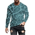 thumbnail image 1 of T-Shirt à Manches Longues pour Homme avec Imprimé Graphique, Haut Décontracté à Col Rond, Tissu en Polyester Doux pour un Confort et un Style au Quotidien, 1 of 5