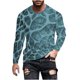 thumbnail image 2 of Blusas y camisas de manga larga con cuello redondo para hombre, blusa informal de manga larga con cuello redondo y estampado., 2 of 5