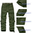 thumbnail image 6 of Omthaka Women's Cotton Cargo Pants with 8 Pocket,Army Green Size 8, 6 of 7