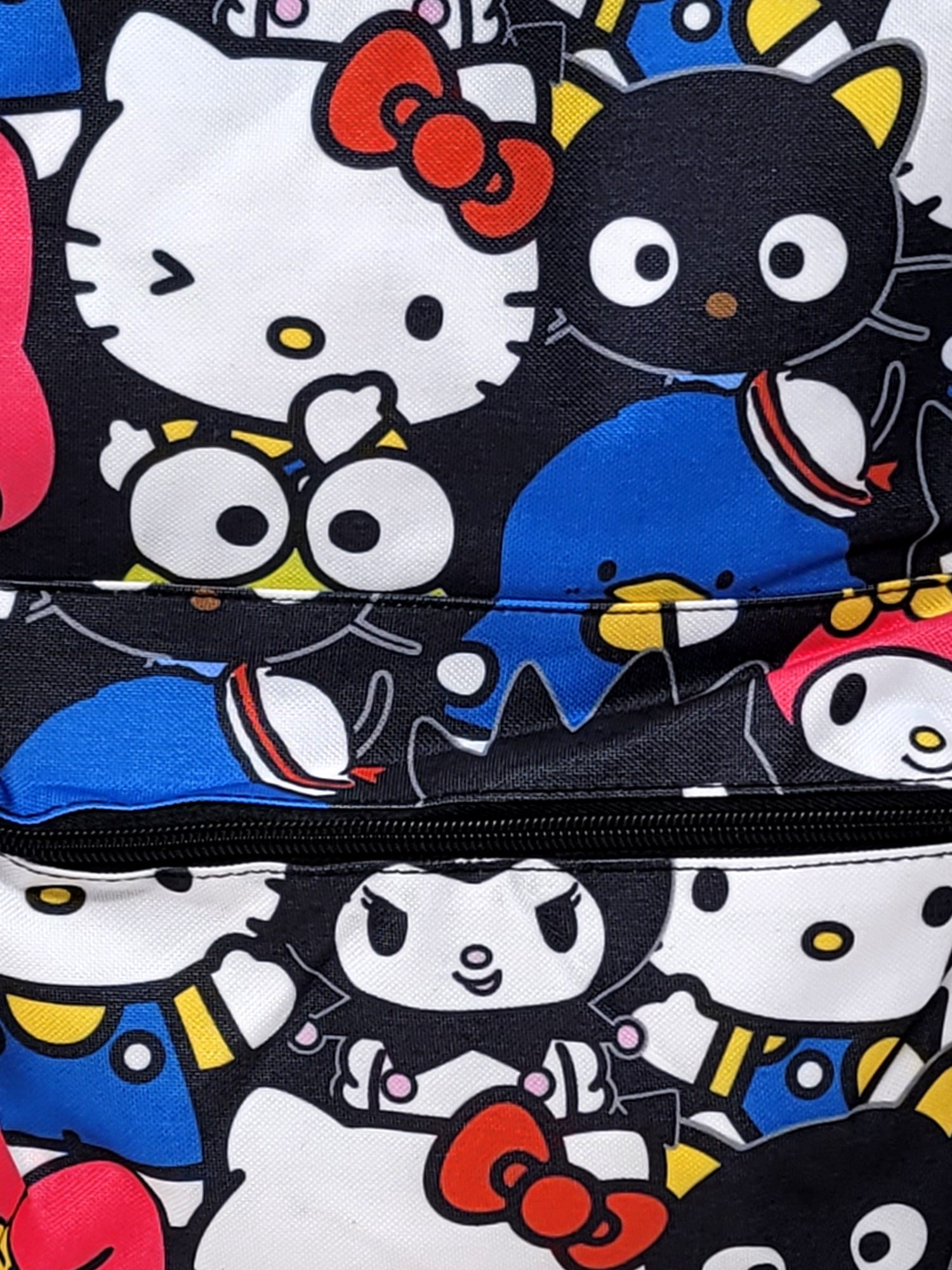 Hello Kitty Backpack 16" All-over Print Sanrio Keroppi Kuromi Melody Girl Black