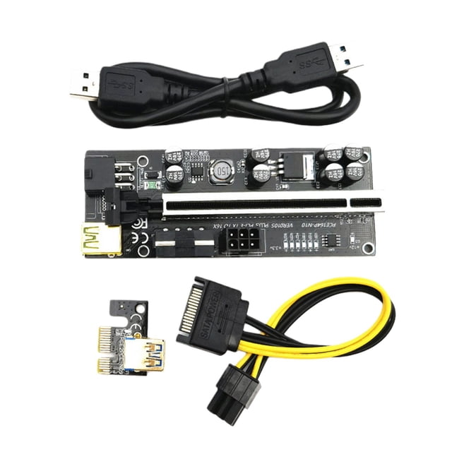 Cable Pci- USB3.0, 15 pines a 6 pines de alimentación PCI , x16 Ver 010S Plus GPU Cable de extensión, para tarjeta de video de minería B Macarena Placa adaptadora