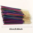thumbnail image 5 of 100pcs AromaBliss Mixed Scented Incense Sticks - Lavender, Rose, Cherry Blossom, Lemongrass, Jasmine Fragrance, Long-Lasting Natural Wood Base, Yoga, 5 of 5