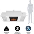 thumbnail image 4 of Real Flame Calie 67" Electric Fireplace TV Stand in White, 4 of 6