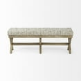 thumbnail image 2 of Mercana Solis II 50x18 Light Brown Wood Base Beige-Toned Woven Cushion Bench, 2 of 6