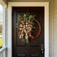 thumbnail image 6 of Vintage Red Wagon Wheel Christmas Wreath, 15.7 Inch Farmhouse Holiday Decor with Pine Cones & Berry Clusters, Rustic Xmas Wreath for Front Door, Wall, and Porch, 6 of 6