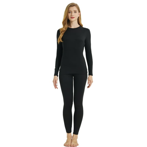 Thermal Underwear for Women, Long John for Women with Fleece Lined Base Layer Base Layer Cold Weather Set for Skiing