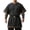 Black, variant on Men's Medieval Knight Viking Surcoat Retro Short Sleeve Lace Up Top Halloween Cosplay Pirate Costume (No Belt)