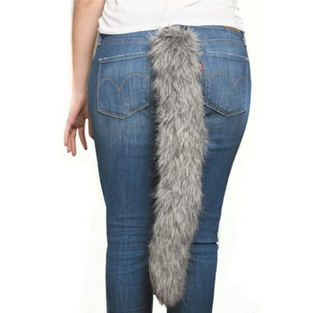 WOLF TAIL 22IN HALLOWEEN COSTUME ACCESSORY (GRAY)