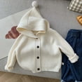 thumbnail image 4 of MEZZALL Boys Girls Hooded Cardigan Sweater Long Sleeve Soft Knit Fall Winter Coats Jackets With Design Details Kids Children Solid Color Fashionable Clothes, 4 of 4
