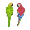 thumbnail image 2 of 2x Estatuas de loros artificiales, adorno colgante de árboles, esculturas de loros Figuras de aves para el jardín de la pared jardín del jardín césped, 2 of 8