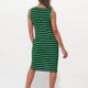 thumbnail image 5 of Vestido de Malla para Mujeres Sexy, Moda Raya Impresión Cuello en V Encaje sin Mangas Ventilación Delgado Ajuste para Ocasional Y Fiesta, 5 of 8