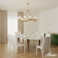 thumbnail image 3 of Hunter - Hartland 12-light Alturas Gold, Extra Large Chandelier, Dimmable, Transitional Style, Wagon Wheel Shaped, for Bedrooms, Dining, Living Rooms - 13060, 3 of 7