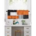 thumbnail image 5 of Valances for Windows Orange Black White Geometric Rod Pocket Cafe Window Treatments Valance Curtains for Kitchen Bathroom Laundry Basement Windows 60"x18", 5 of 9