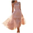 thumbnail image 1 of Vestido sin mangas con parte superior de tubo de cintura delgada de color sólido informal sexy elegante de moda para mujer Pompotops ghjkhdj1161, 1 of 5