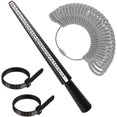 thumbnail image 1 of Ring Sizer Measuring Tool, Ring Size Measurement Making Kit, Plastic Jewelry Ring Mandrel & Ring Sizer Guage and Finger Sizing Belt, Four Size Ring Stick for Jewelry Making, 1 of 7