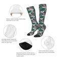 thumbnail image 6 of Fotbe Tropical Leaves print Women's Men's Novelty Crew Socks Cotton Socks Knee High Socks for Walking,Running,Nurses,Pregnancy, 6 of 9