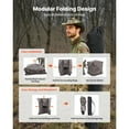 thumbnail image 6 of KFFKFF Hunting Blind for 2-3 People, See-Through Ground Tent with Carrying Bag, 360-Degree Portable Camouflage Shelter, Durable Concealed Design with Quiet Side Door and Window, 6 of 9