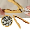 thumbnail image 5 of Stainless Steel Crab  Walnut Cracker, Secure Grip, Durable Kitchen Tool, Gold Finish, 5 of 6