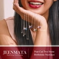 thumbnail image 6 of JeenMata 2.75 Carat January Birthstone Necklace - Pear Cut Two Stone Garnet & Cubic Zirconia Necklaces in 18K White Gold Plating Gift for Women, Mother, Her, 6 of 9