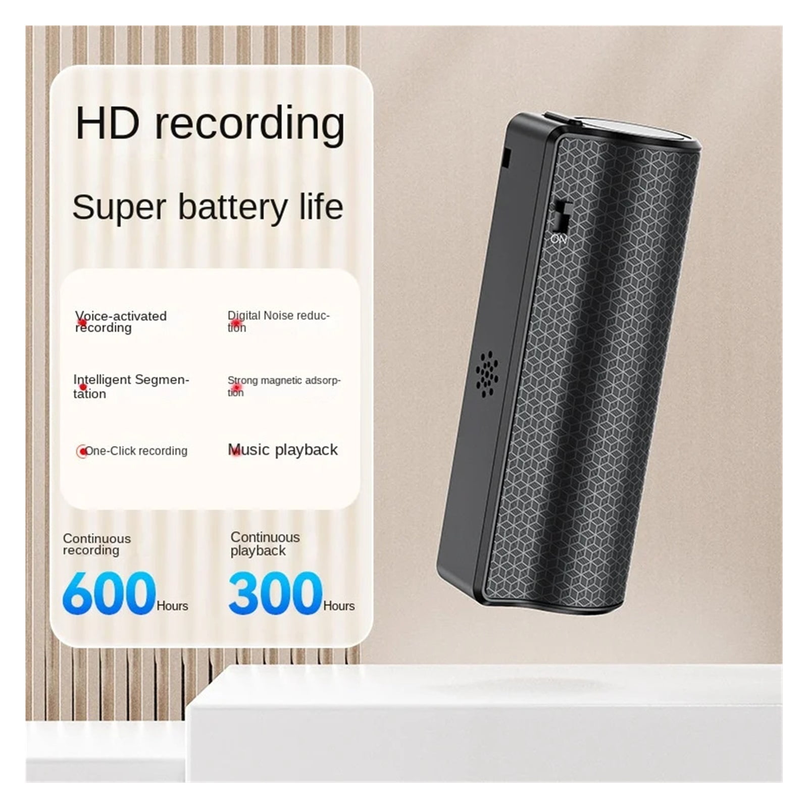 Activated Voice Recorder Espia USB Flash Magnet Ultra Long Time Noise Reduce Dictaphone Sound