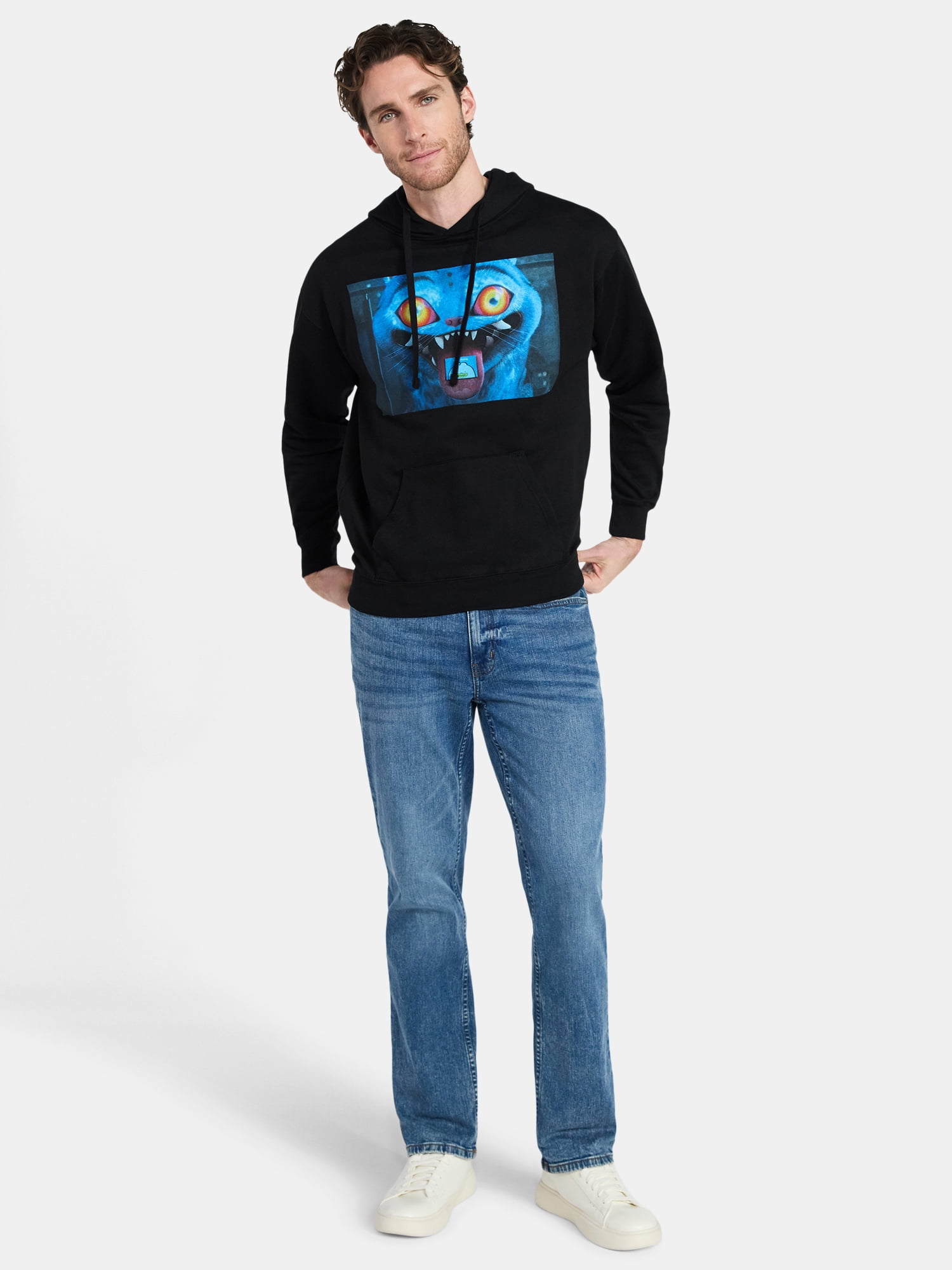 KPop Demon Hunters Men's and Big Men's Derpy Hoodie, Sizes S-3XL