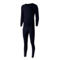 thumbnail image 2 of Fewfanhot Men Solid Thin Round Neck Long Sleeve Thermal Underwear Set for Comfortable and Discreet Wear Under Any Outfit, 2 of 6