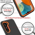 thumbnail image 4 of Xhy Samsung Galaxy S23 Plus Case with Belt Clip Holster and Lens Protector Military Grade Heavy Duty 3 in 1 Shockproof Armor Rugged Durable Detachable for Galaxy S23 Plus Phone - Black+Orange, 4 of 10