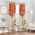 thumbnail image 6 of Rabbit Hearts Balloons Blackout Curtain Panels Drapes Privacy Assured with Light Filtering Curtains for Living room Bedroom Bathroom Window, 6 of 6