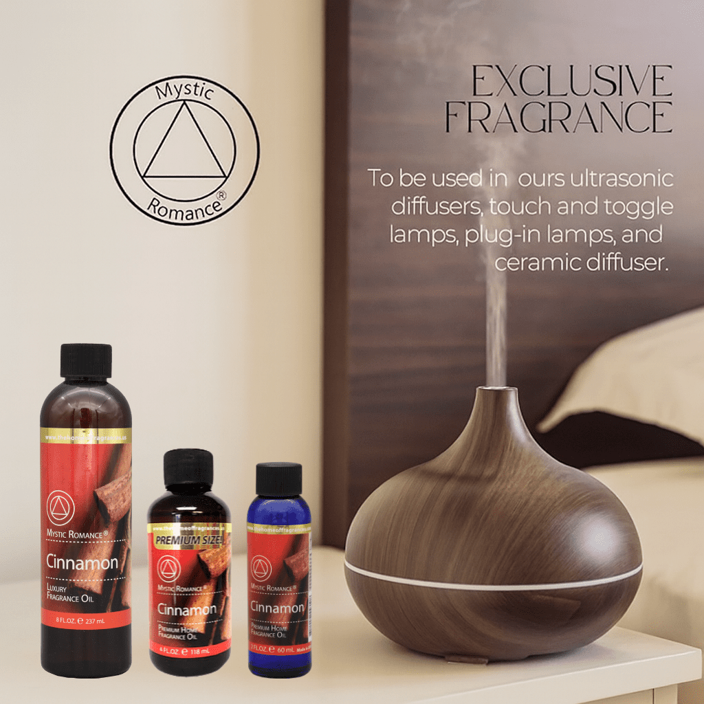 Mystic Romance Premium Home Fragrance Oil Scent CINNAMON SET 8FL+ 4FL+2FL.OZ 427 ML