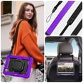 thumbnail image 7 of Case for iPad Pro 11 inch M4 2024/ M5 2025, 360 Rotating Stand Handle Shoulder Strap Heavy Duty Shockproof Cover, Purple, 7 of 7
