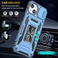 thumbnail image 6 of for iPhone 14 Plus Case with Kickstand with Camera Cover,Military-Grade Protection,Metal Ring Kickstand,Bumper Case for iPhone 14 Plus Case,Light Blue 5-IP14plus-04, 6 of 14