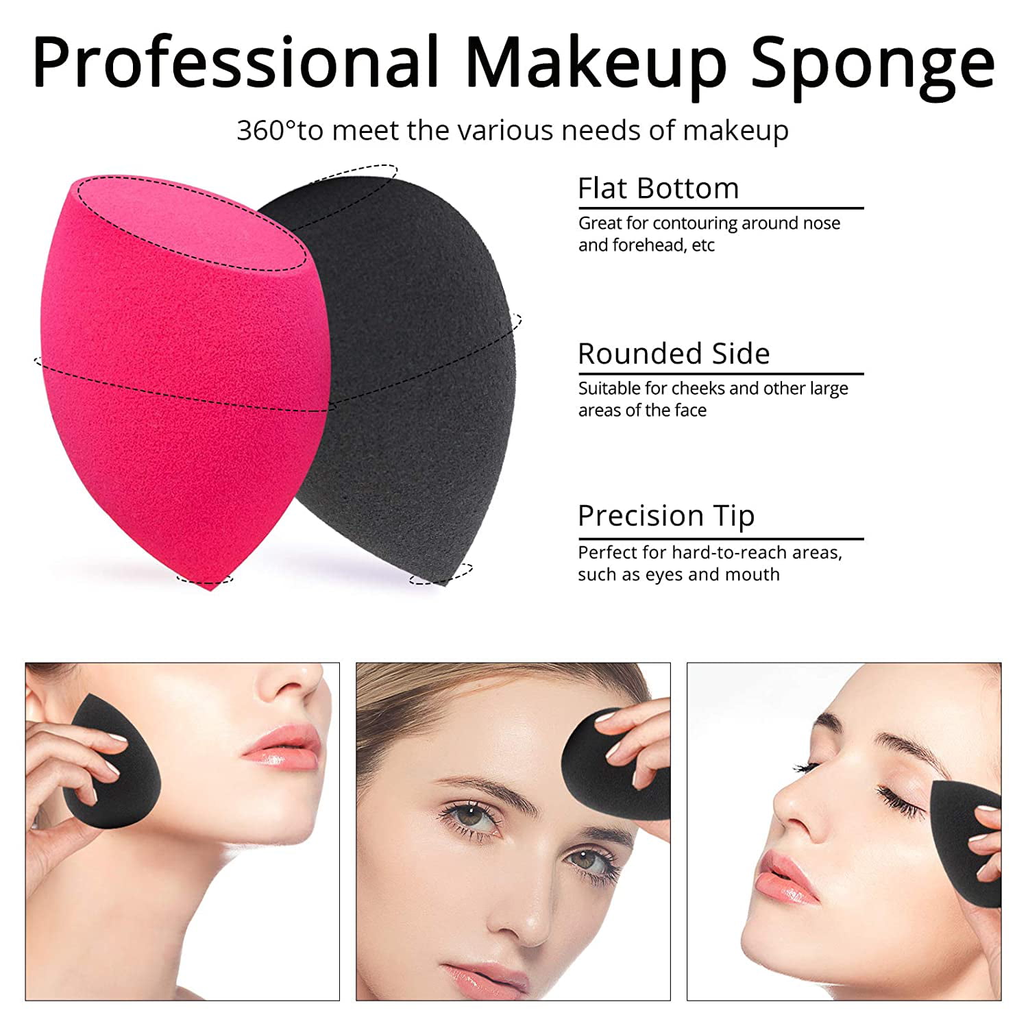 Professional Round Shape Makeup Sponge set, 2 pcs