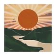 thumbnail image 4 of WYYP Sunset River Hills Square Tablecloth Washable for Home Kitchen Outdoor Decoration 100% Polyester Fiber 46*46, 4 of 8