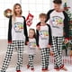 thumbnail image 2 of Pijamas familiares navideños a juego, conjuntos de pijamas a cuadros blancos y negros, My Gnomies, Christams en julio, 2 of 4