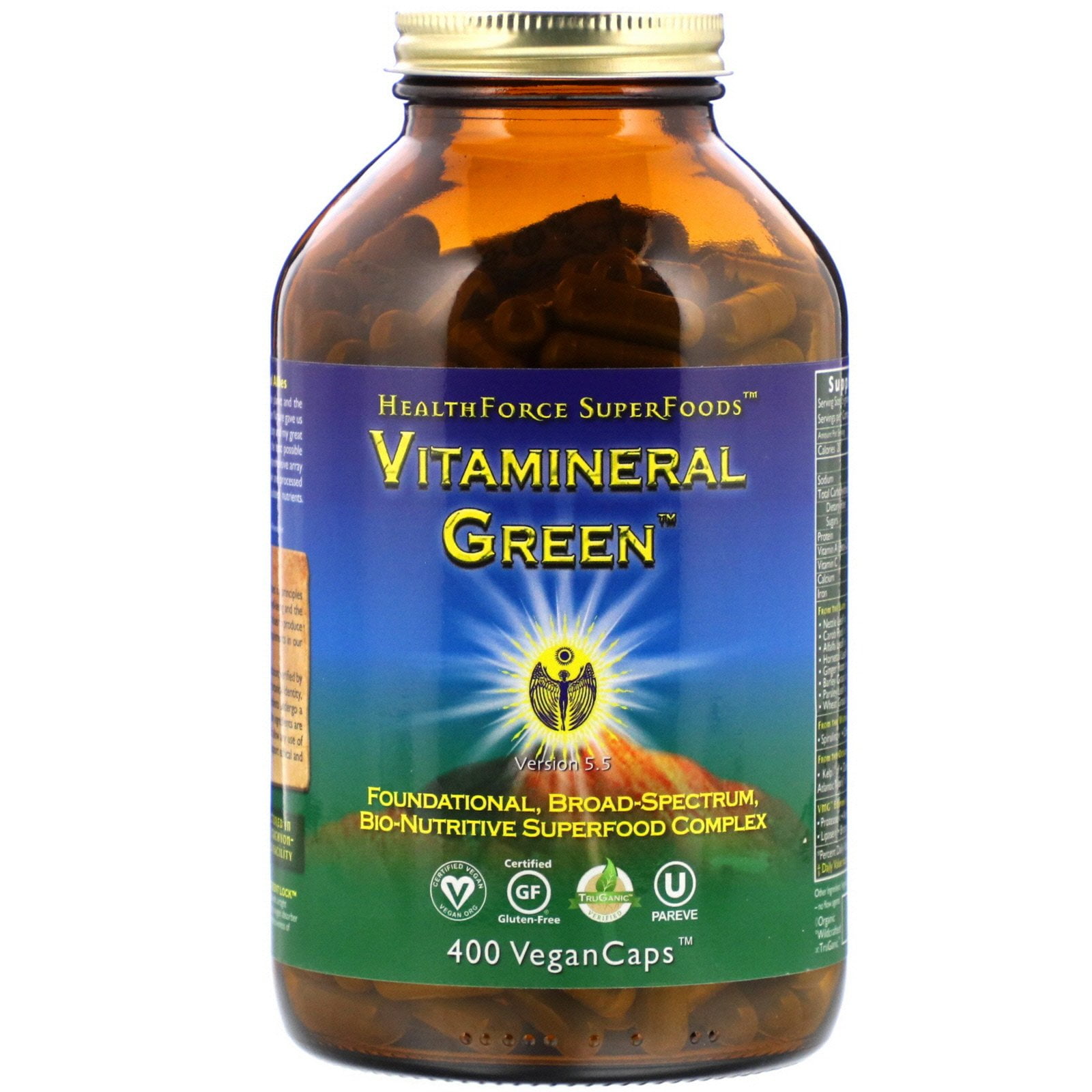 HealthForce Superfoods Vitamineral Green, Version 5.5, 400 VeganCaps