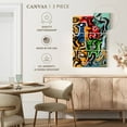 thumbnail image 4 of Elephant Stock African Tribal Dance Wall Art - Vertical Multi Panel Canvas - Living Room Wall Decor - Abstract Multi Panel - Black And Orange Decor By Emmanuel Signorino - 14" x 23", 4 of 4
